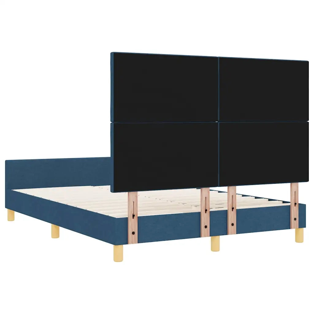 Struttura del letto con testiera Blu 140 x 200 cm Tessuto 3344815