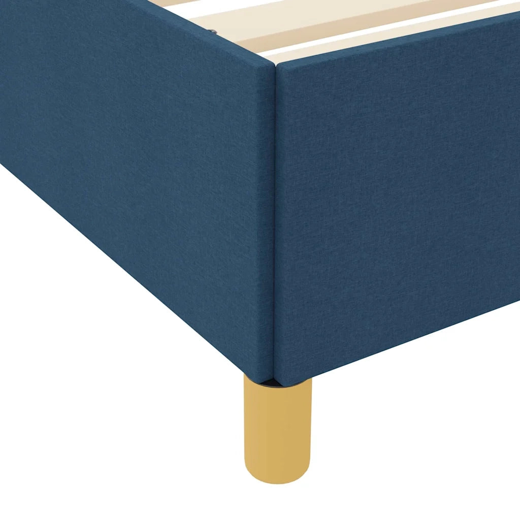 vidaXL Letto a molle con materasso Blu e Bianco 160 x 200 cm Tessuto