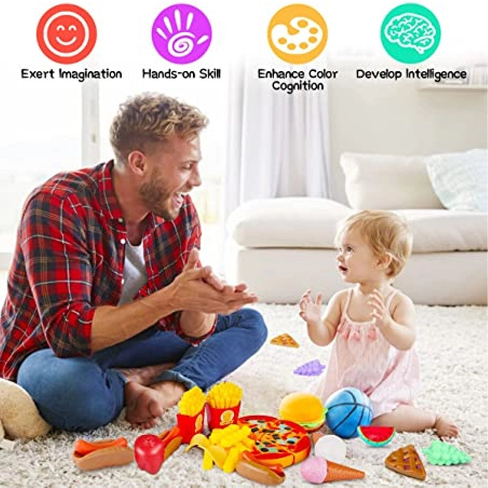 Trade Shop - Fast Food Hamburger Patatine Cono Gelato Giocattolo Gioco Educativo Bambini -