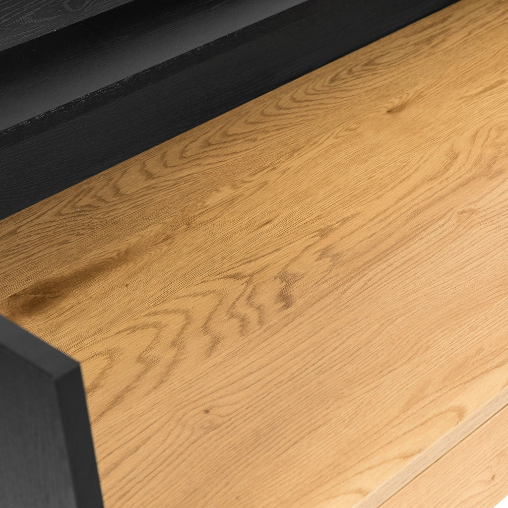 Scrivania ARTHUR a 2 cassetti in legno e nero