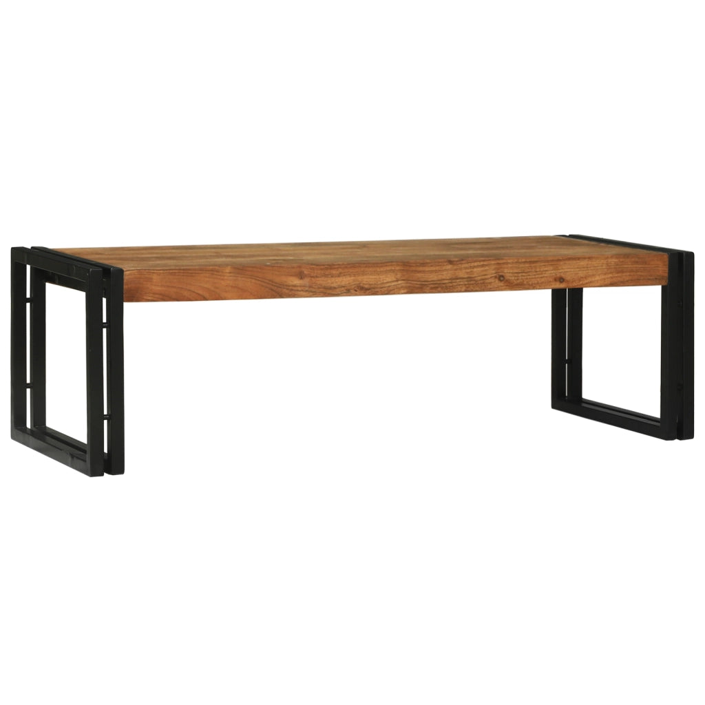 Set di 2 Tavolini da CaffÃ¨ in Legno Massello di Acacia