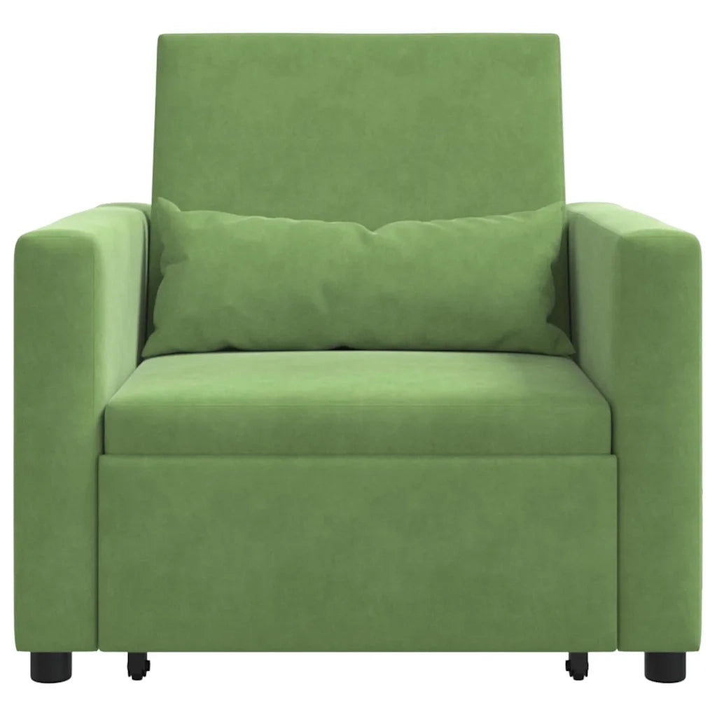 Divano letto estraibile singolo-Sofa Letto-Daybed Verde chiaro 90 x 165 x 87 cm