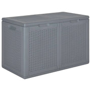 Baule da giardino rattan PP 180 litri grigio 02_0013090