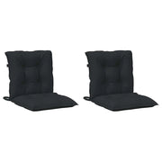 Set di Cuscini per Sedia Bassa 2 pz | Cuscini per sedie Melange Nero