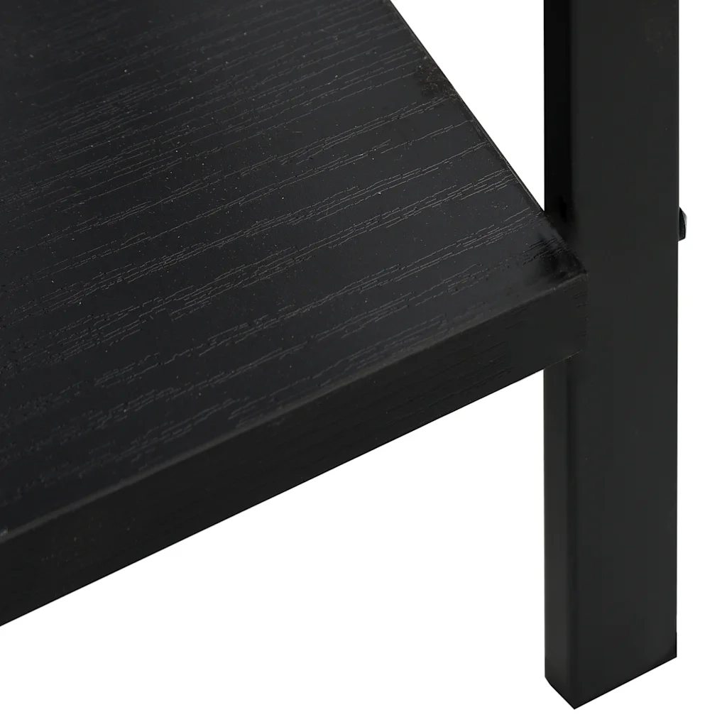 Scaffale Libri 4 Ripiani Nero 60x27,6x124,5cm Legno Multistrato 288222
