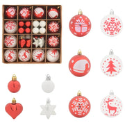 Set di Palle di Natale 40 pz Rosso e Bianco Plastica CFW9187010