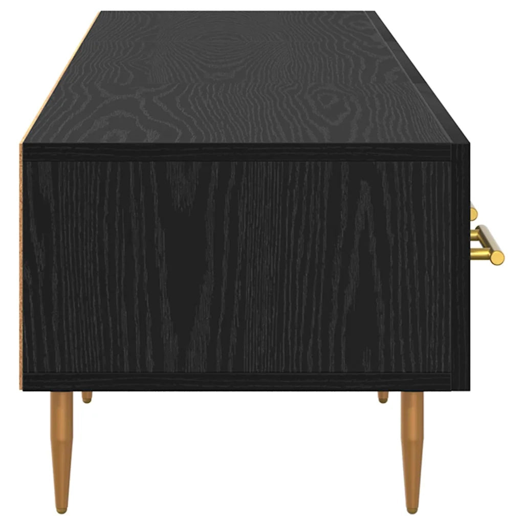 Mobile TV Rovere Nero 150 x 36 x 30 cm Legno multistrato 882319
