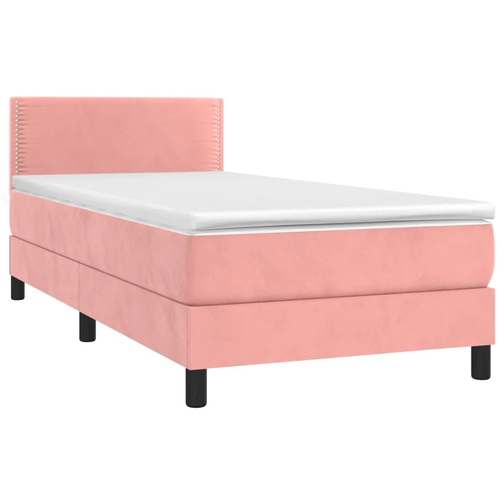 Giroletto a Molle con Materasso Rosa 100x200 cm in Vellutocod mxl 123572
