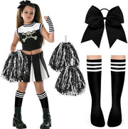 Costumi da cheerleader per donna - Accessori da cheerleader - Pompon nero/argento - Abbigliamento per eventi sportivi - Abbigliamento teatrale