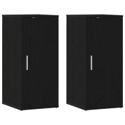 Scarpiere 2 pz | Mobile per scarpe Rovere Nero 32x35x70 cm in Legno Multistrato