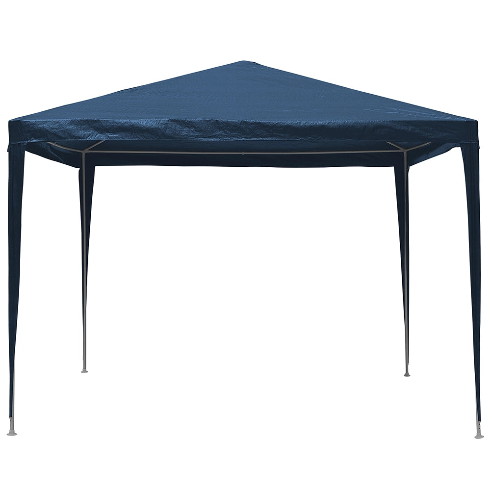 Gazebo Giardino 3x3mt Metallo Telo Impermeabile Blu Terrazzo Stand Fiera Blu