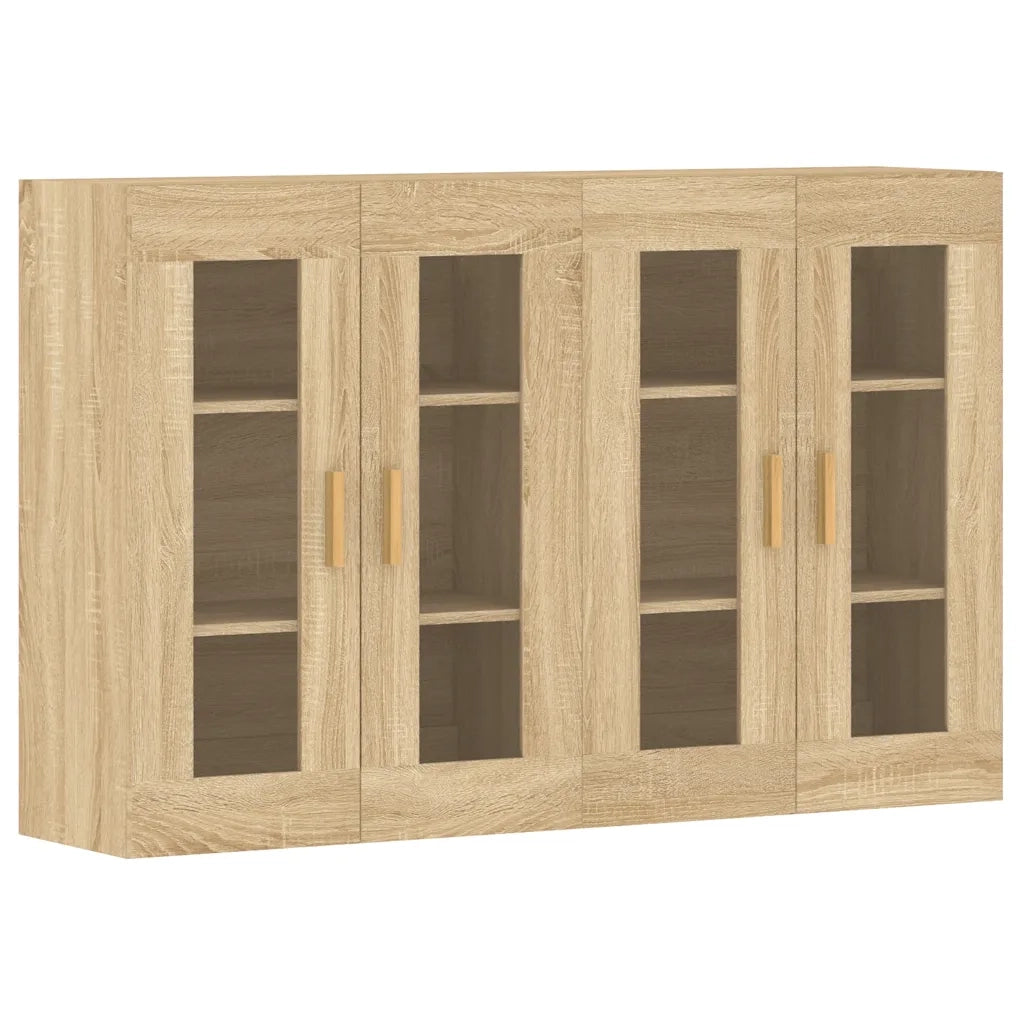 Armadietti a Parete 2 pz Rovere Sonoma in Legno Multistrato 3197899