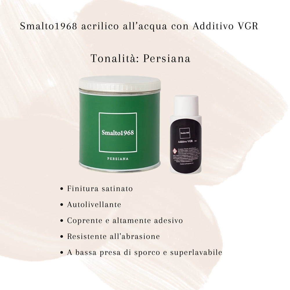 Smalto1968 base acqua vgr piastrelle ceramiche supporti difficili l 0.5 *** colore- persiana, confezione 1