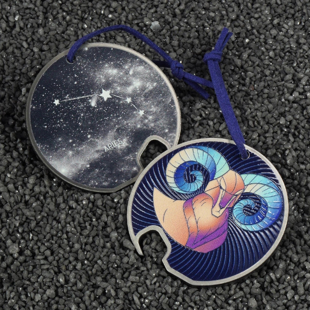 Apribottiglie in metallo KADAX, regalo con segno zodiacale Ariete, resistente