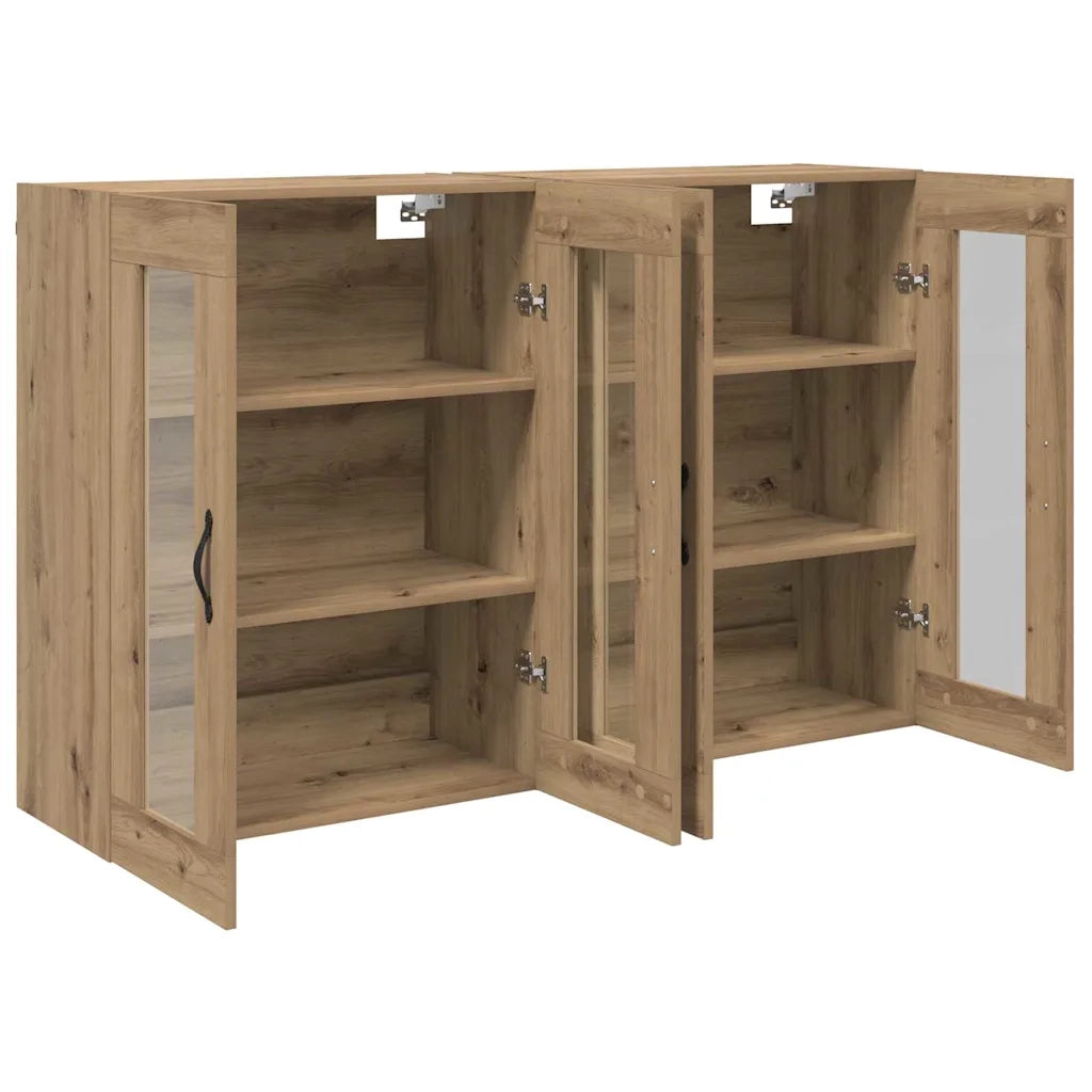 Armadi da Parete 2 pcs Rovere artigianale 69,5 x 34 x 90 cm