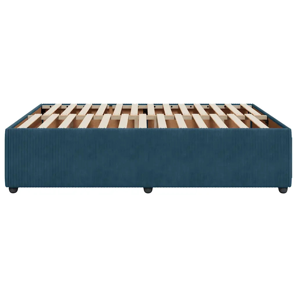 Giroletto-Struttura Letto Blu 140x190 cm in Velluto 901065