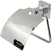 Trade Shop - Porta Rotolo Carta Igienica Con Copertura Fissaggio A Parete Bagno Square 59180 -
