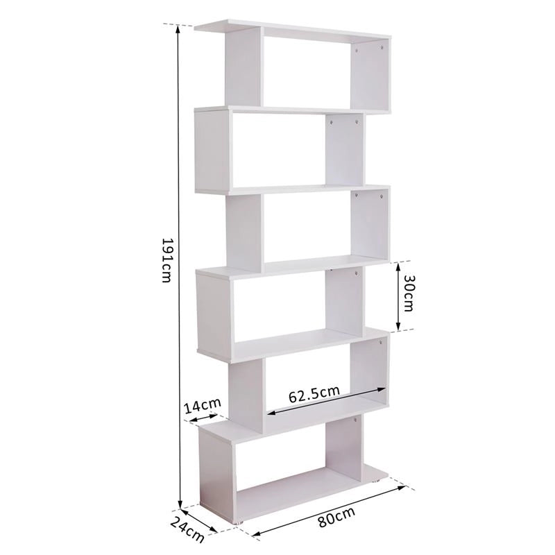 LIBRERIA DI DESIGN DA UFFICIO SCAFFALE IN LEGNO 80 X 24 X 191 CM BIANCO OPACO