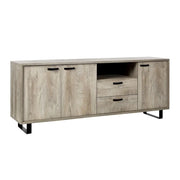 Buffet NEWTON XL 220 cm – 3 porte, 2 cassetti – Rovere chiaro – Stile design