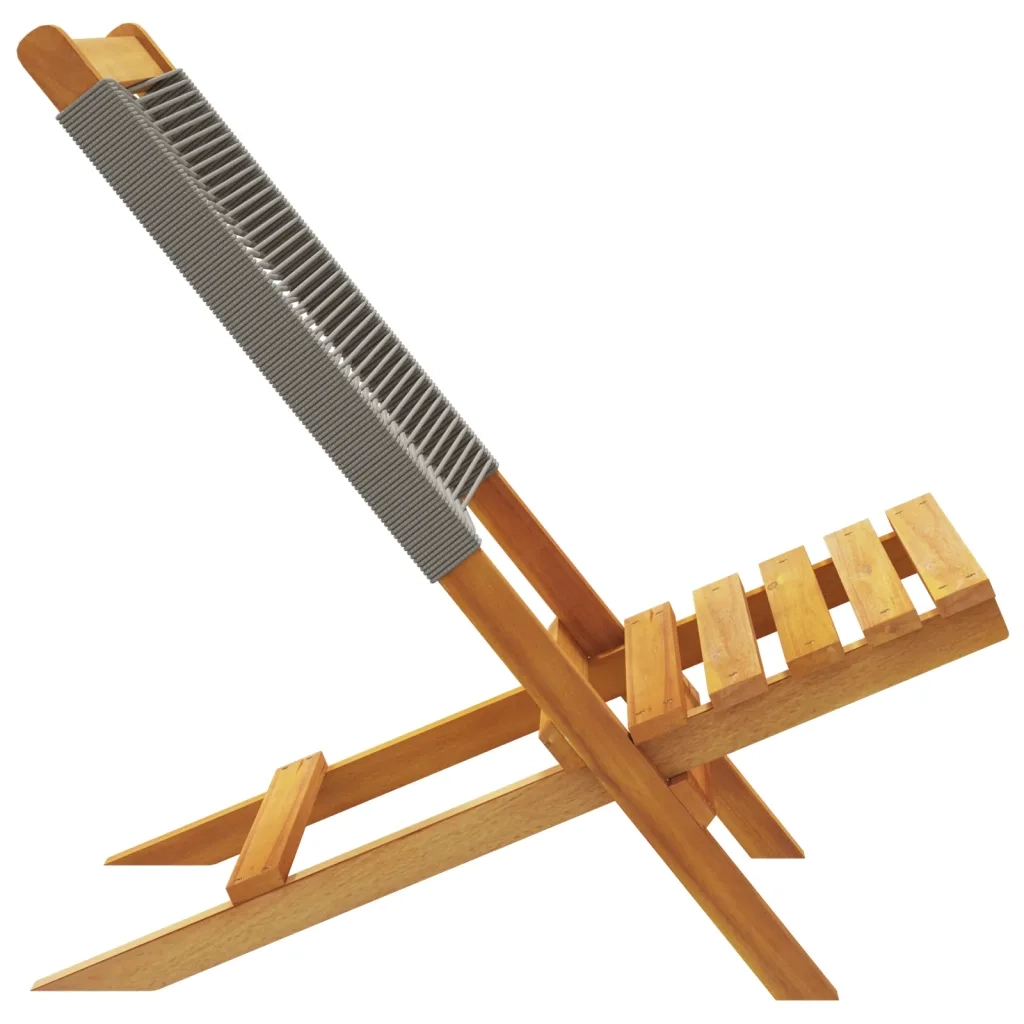 vidaXL Sedie da Giardino Pieghevoli 4pz Grigie Legno Massello Acacia