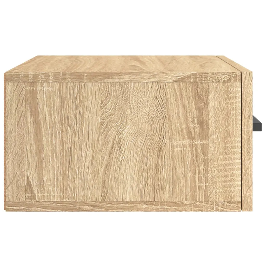 Set di 2 Comodini | Armadio da Notte | Mobiletto da notte a Muro Rovere Sonoma 35x35x20 cm