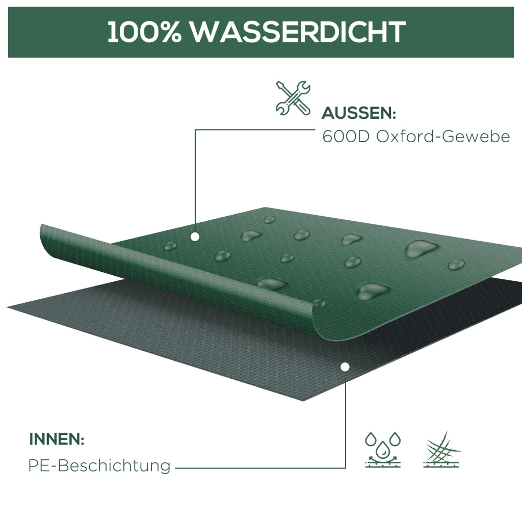 COPERTURA per mobili da giardino 135x135x75 cm Oxford verde