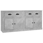 Buffet credenza cassettiera armadio mobile contenitore organizer per cucina soggiorno salotti set da 2 legno ingegnerizzato grigio 02_0036871