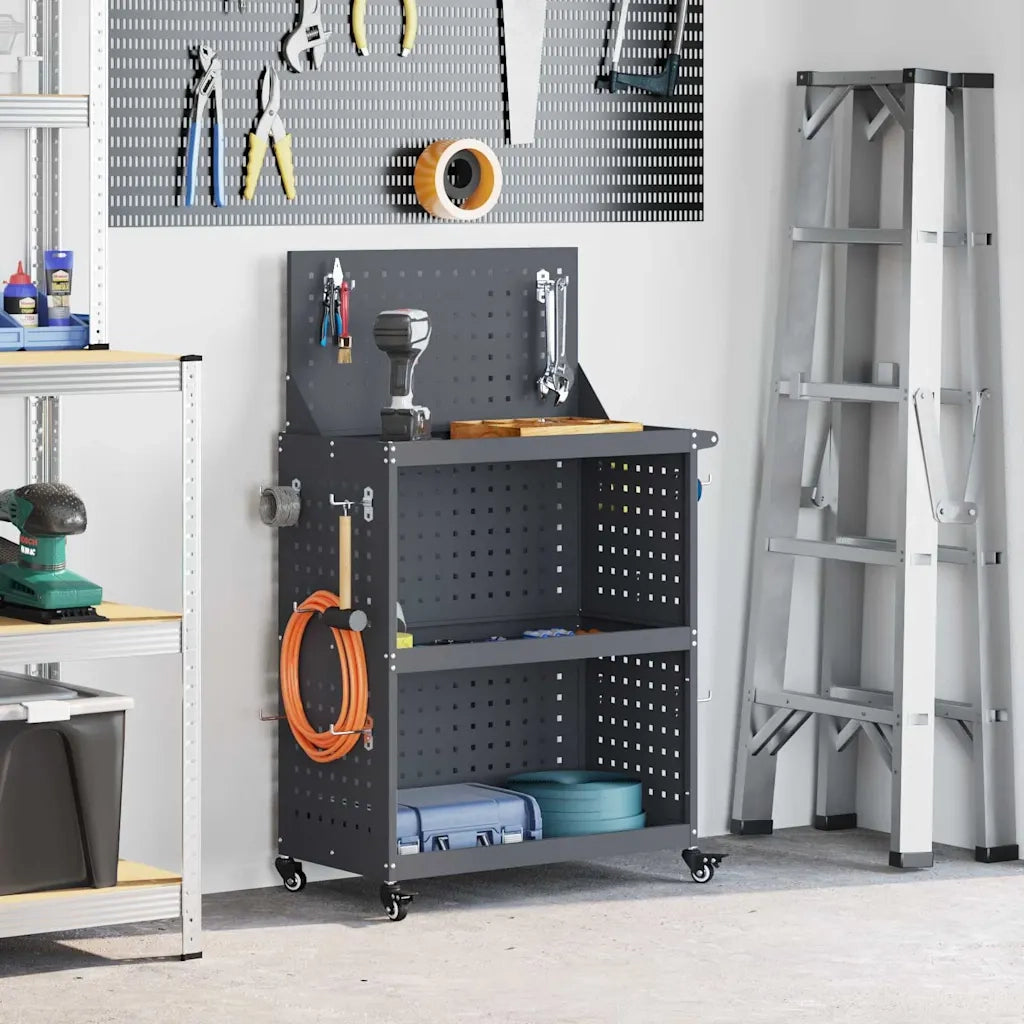 Carrello per Attrezzi con ruota Antracite 65 x 35 x 111 cm CFW8420596