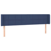 Testiera | Testata ad Orecchio Blu 183x16x78/88 cm in Tessuto