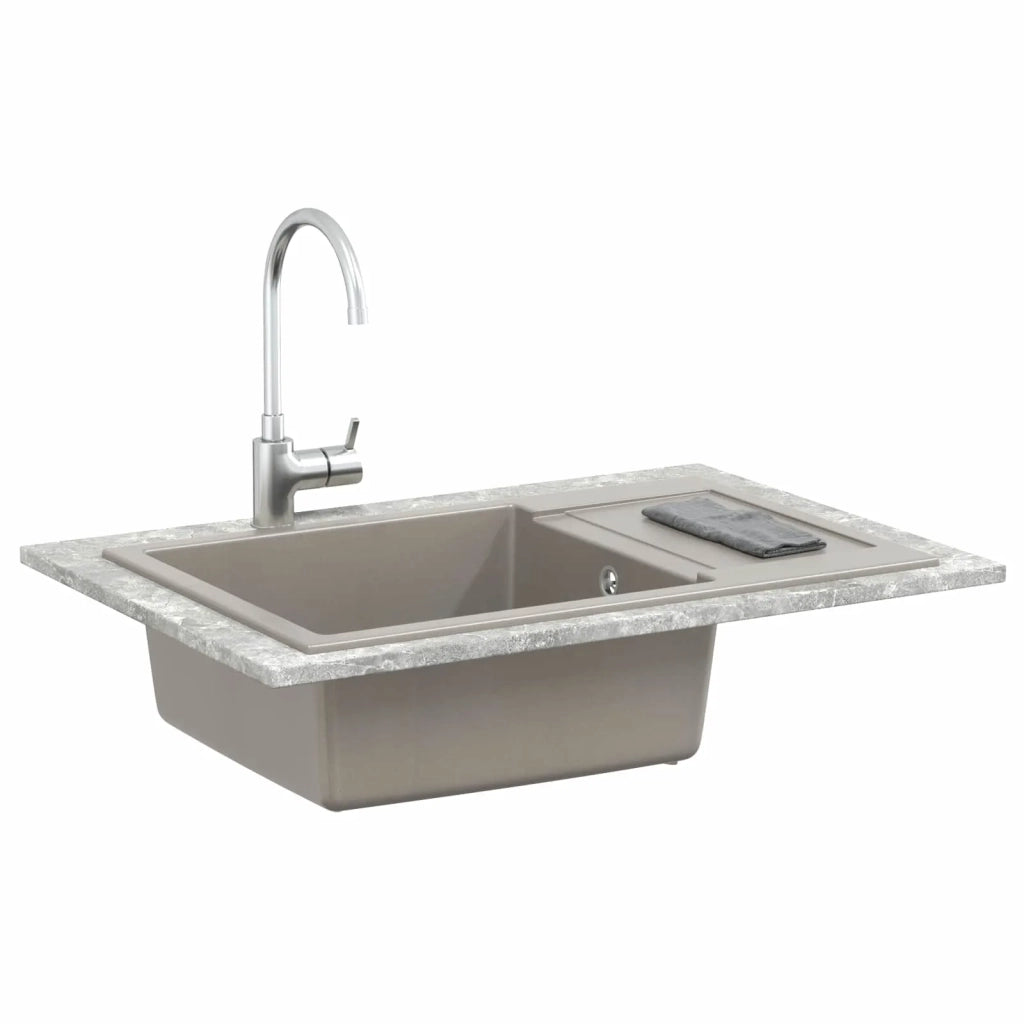 Lavello Grigio 780 x 500 mm 80% Quarzo e 20% Resina CFW7736878