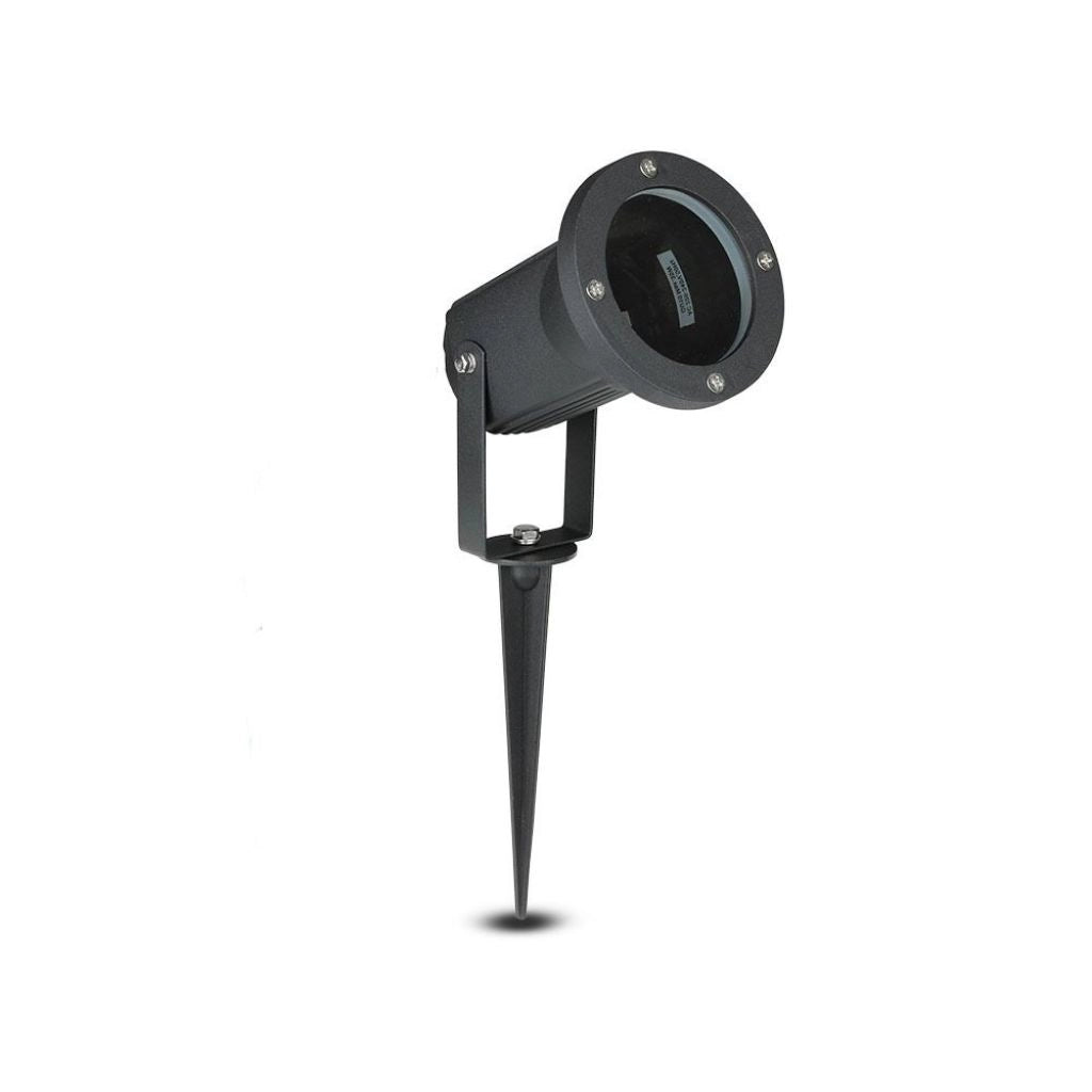 Picchetto con Portalampada GU10 (Max 35W) Orientabile Colore Nero IP44