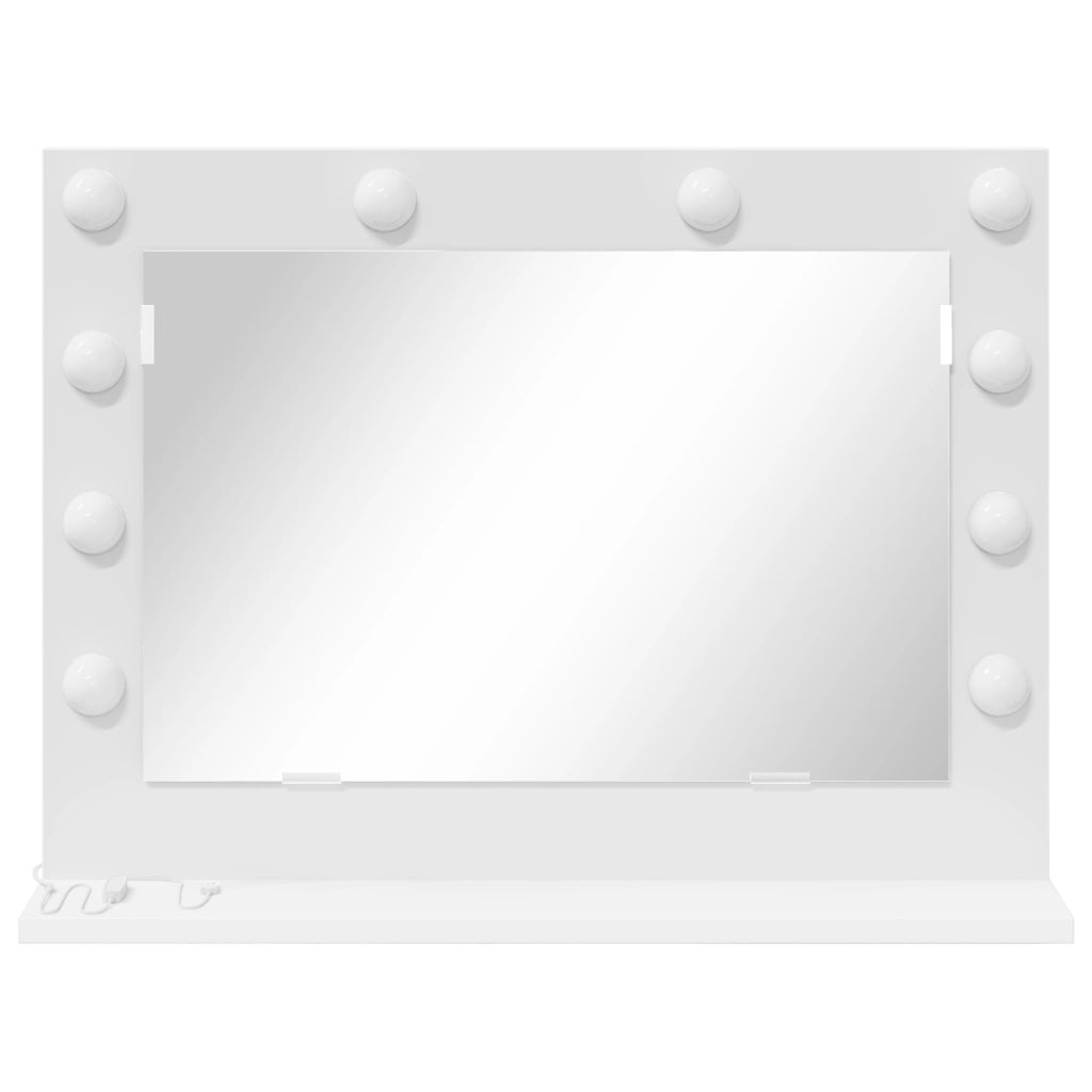 Specchio da Toeletta con Luci LED Bianco 60x45x18 cm