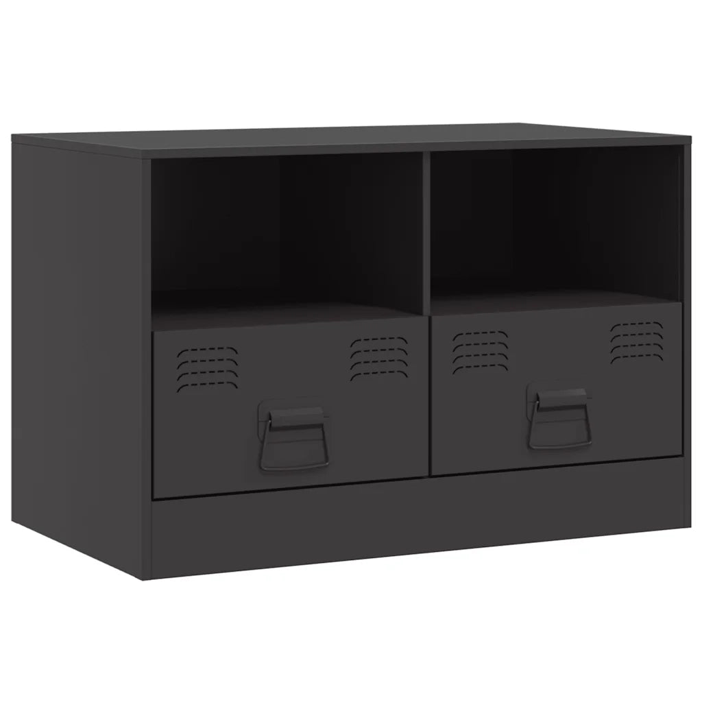 Mobile TV-Credenza per TV-Console TV Nero 67x39x44 cm in Acciaio 822294