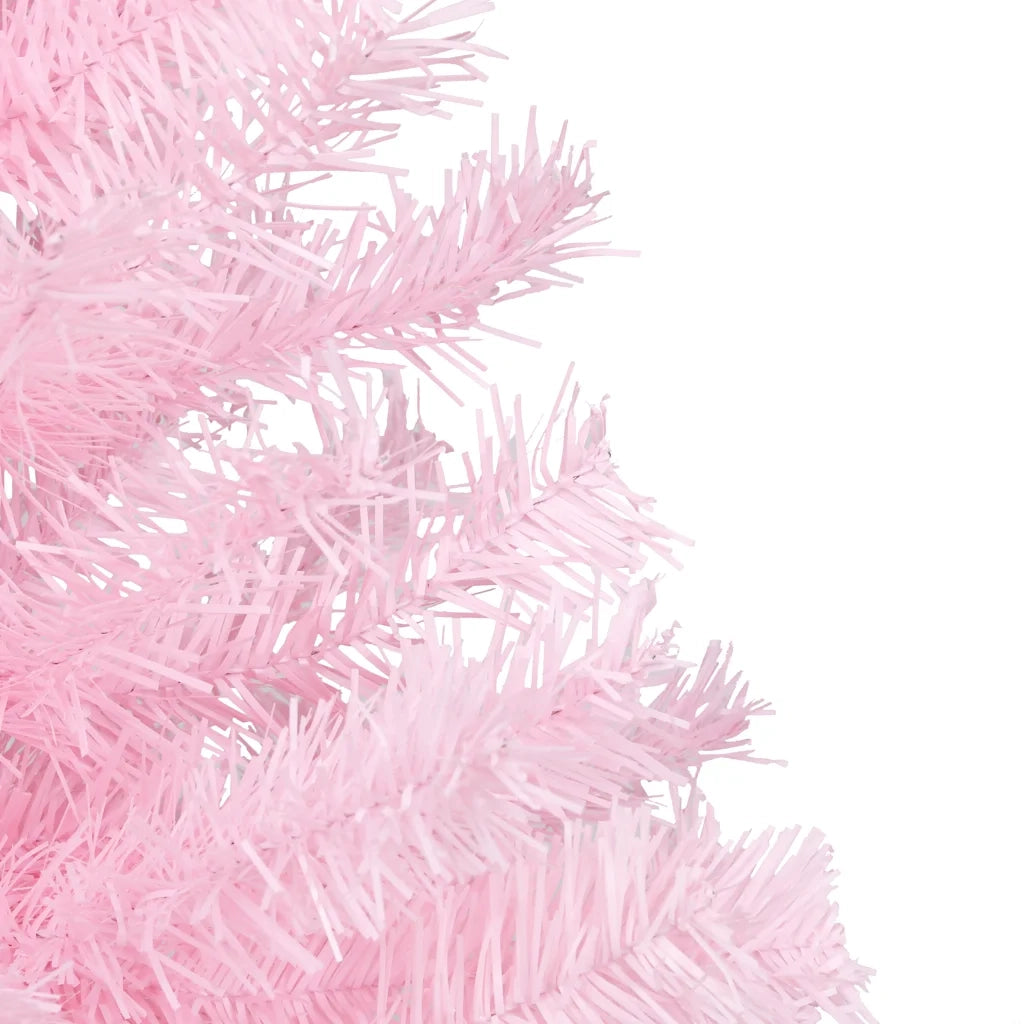 Albero di Natale Preilluminato con Palline Rosa 210 cm PVC 3077500