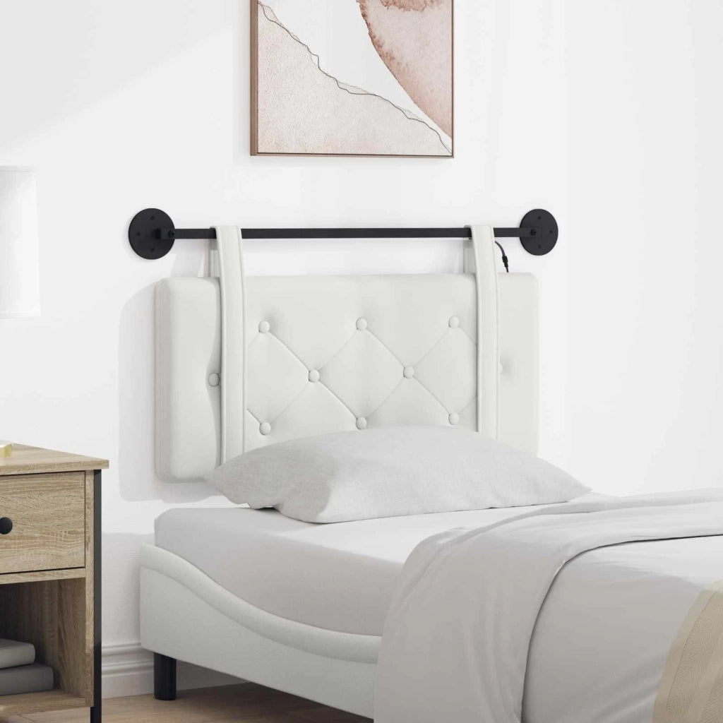 Testiera sospesa Con luce LED Bianco Similpelle