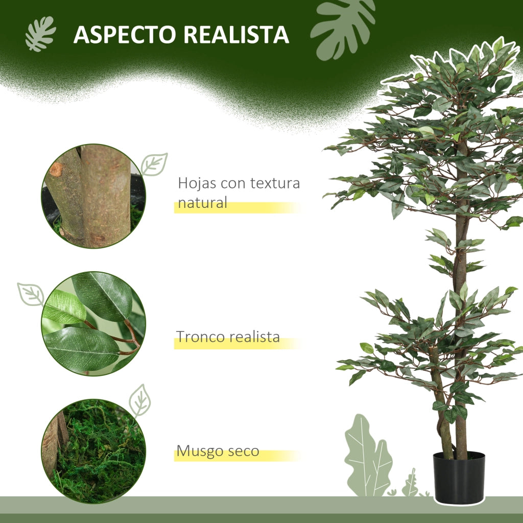 Pianta Artificiale Decorativa Verde ¨C zephmum ¨C con vaso 150 cm