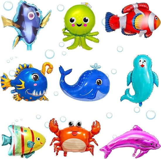 Decorazioni per animali marini - Tema oceano decorazione per compleanni (9 pezzi)
