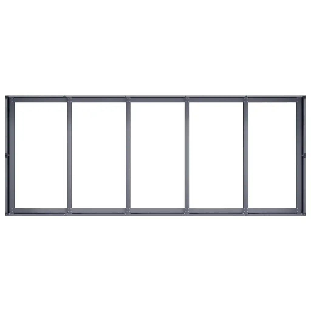 Fioriera Antracite 200x80x40 cm in Acciaio 860754