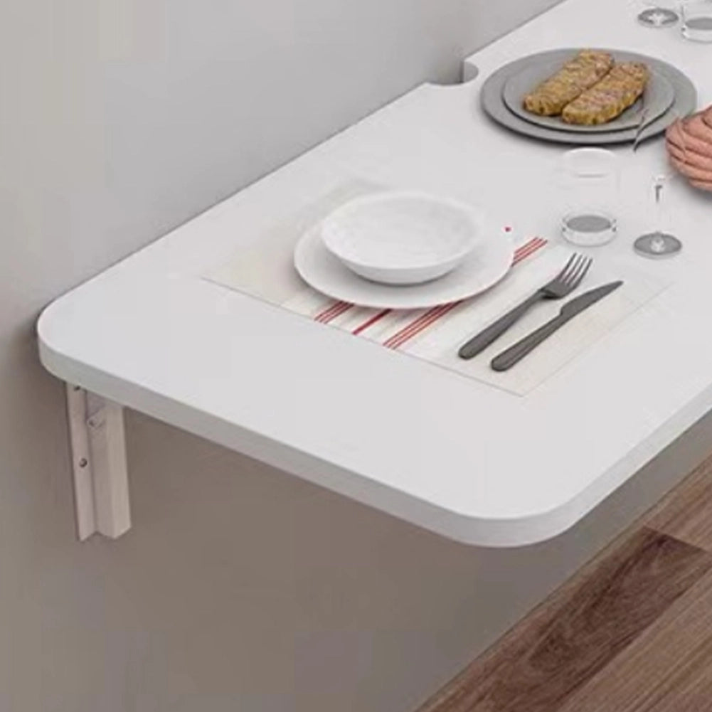 Tavolo Pieghevole a Muro Tavolino Scrivania da parete Bianco Salvaspazio 80x40cm