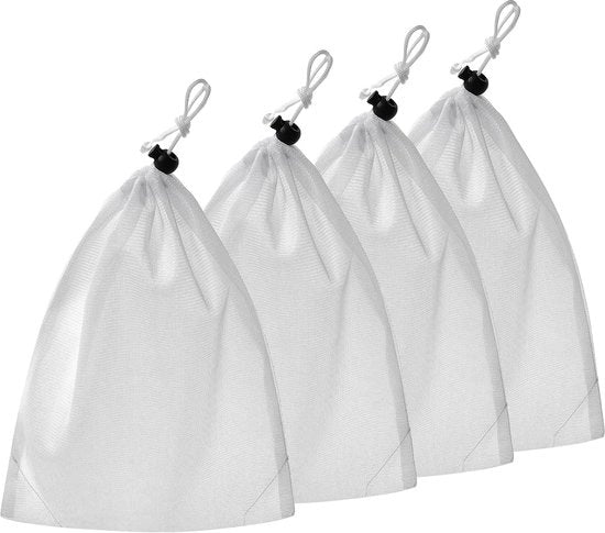 Sacchetto di sostituzione per pompa di piscina - realizzato in seta nylon fine - adatto per aspiratori di piscina - compatibile con raccolte foglie, aspiratori foglie (30 x 23 cm)