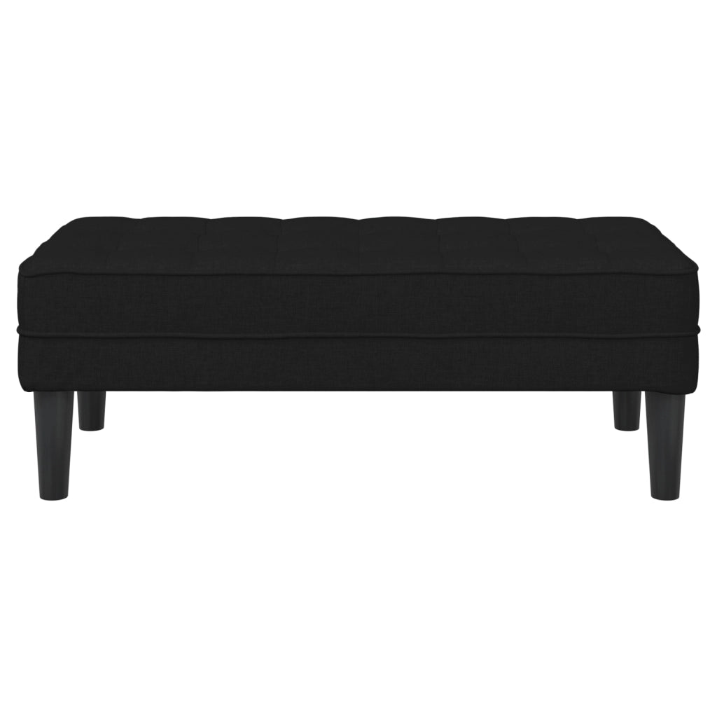 panca  nera 113x57x39 cm in tessuto
