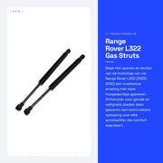 Supporto Gas per Motocarrozzeria - 31 cm - Adatto per Range Rover L322 (2002-2012) - Materiale Duraturo - Facile da Installare - Peso 331g - Supporto Motocarrozzeria