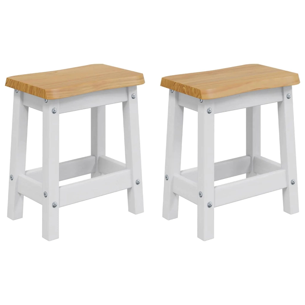 VidaXL Sgabello da bar EKAI 2 pcs Bianco 40 x 29 x 45,5 cm 42037012