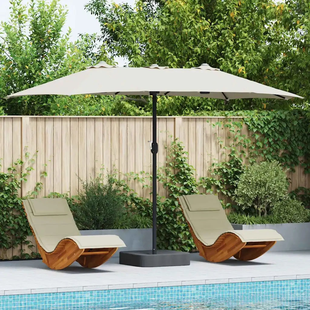Ombrello da giardino Sabbia 385 x 209 x 244 cm 42003275