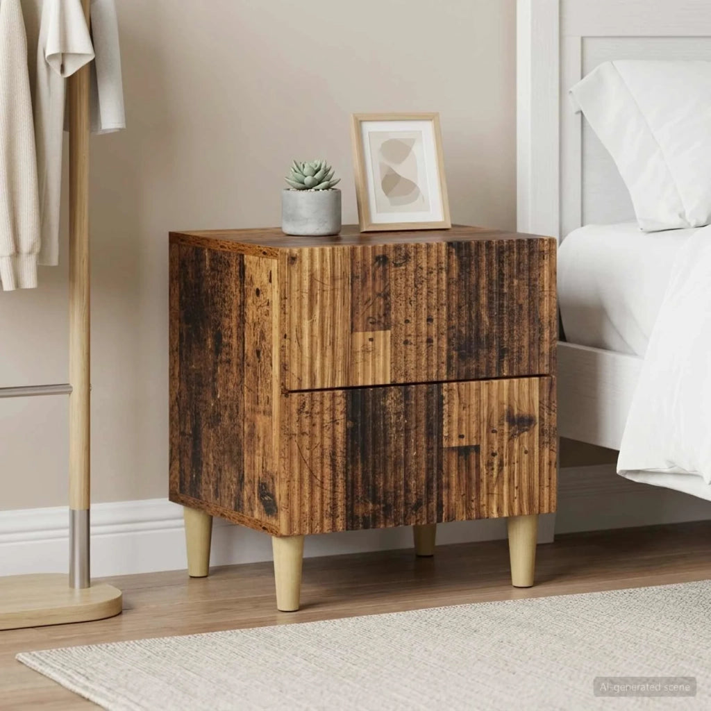 Armadio da Notte 2 pcs Legno antico 43 x 34,5 x 48 cm 894542