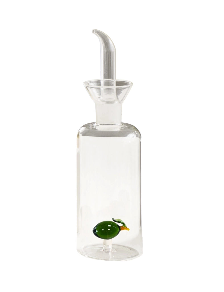 Oliera Brandani in Vetro con Decoro Frutto 25 cl  Lavabile in Lavastoviglie