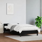 Giroletto con Testiera senza Materasso Nero 100x200 cm 347483