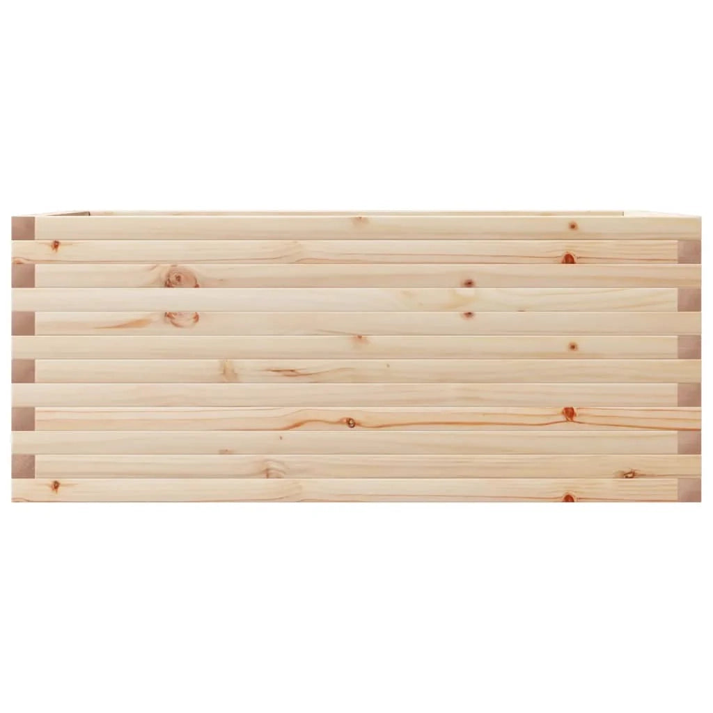 Fioriera rialzata per piante e fiori terrazza giardino 110 x 60 x 45,5 cm legno di pino massiccio marrone 02_0037369
