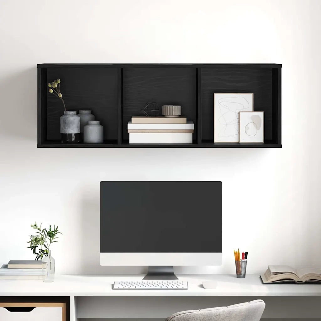 Set mobile TV-Credenza per TV Rovere Nero 37 x 37 x 107 cm Legno multistrato 206397