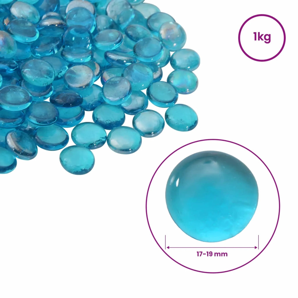 Nugget di vetro 17-19 mm Blu acquamarina Vetro 42041586